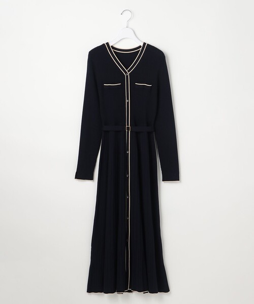 ANY SIS（エニィスィス） ワンピース バイカラーデザインニット