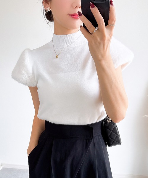 &. NOSTALGIA（ノスタルジア） ニット セーター 「ZOZO限定」袖ファー