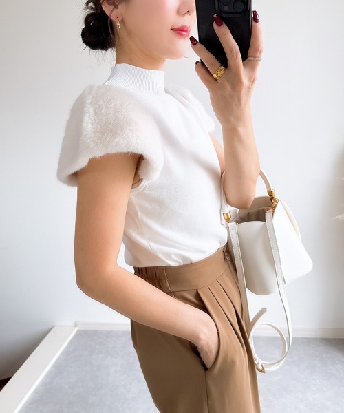 &. NOSTALGIA（ノスタルジア） ニット セーター 「ZOZO限定」袖ファー