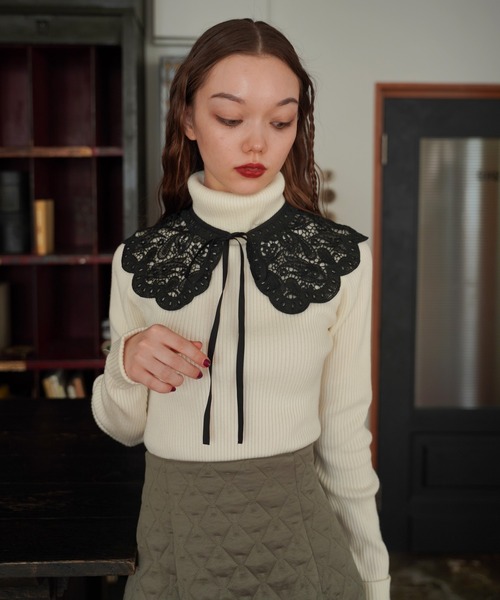 「TINA：JOJUN」 タートルネックニット M ライトピンク レディース_画像5