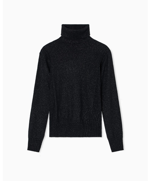 ARMANI EXCHANGE ワイドロールネックメタリックニットセーター アルマーニエクスチェンジ メタリックニットセーター ワイドロール