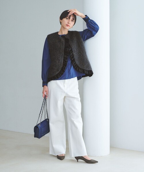 【新品　未使用】ユナイテッドアローズ　イレギュラーフリルベスト　ジレ UNITED ARROWS（ユナイテッドアローズ）の「P イレギュラー