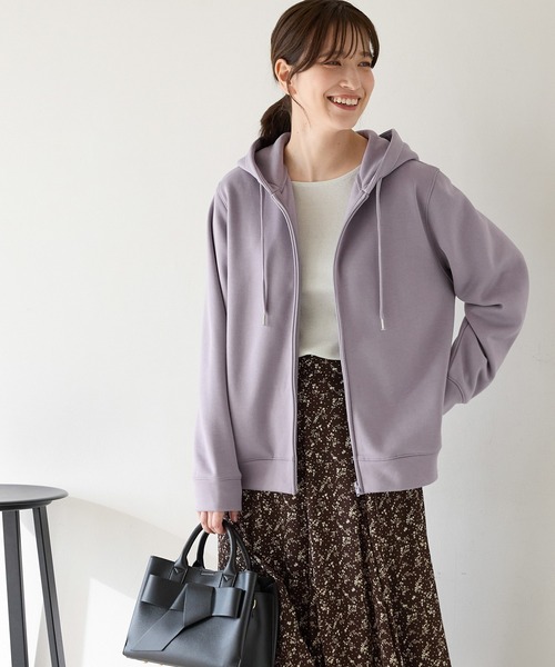 Honeys（ハニーズ） パーカー 「ハニぽか」あったかきれいめジップ