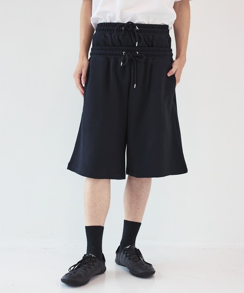 JOHN LAWRENCE SULLIVAN ブラックショートパンツ JOHN LAWRENCE SULLIVAN（ジョン ローレンス サリバン） スウェット
