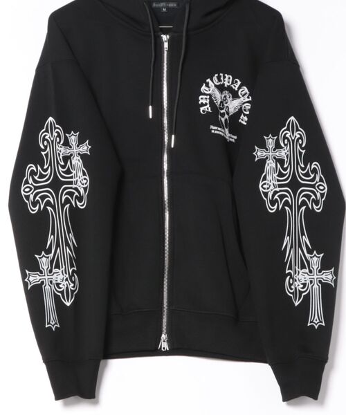 Revo. パーカー エンジェル グラフィックプリント 裏起毛 スウェット