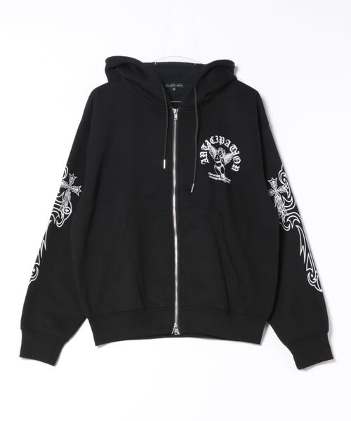 Revo. パーカー エンジェル グラフィックプリント 裏起毛 スウェット