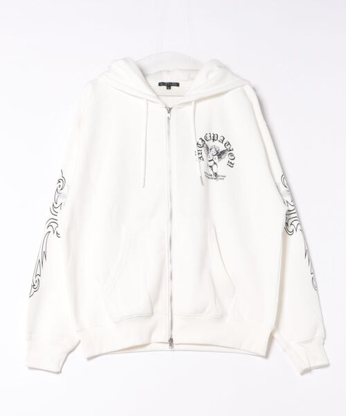 Revo. パーカー エンジェル グラフィックプリント 裏起毛 スウェット