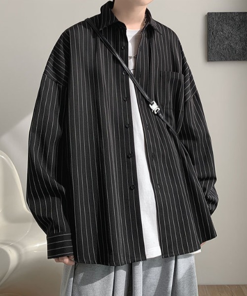 シャツ ストライプ ロングシャツ メンズ : ZOZOTOWN Yahoo!店 - 通販