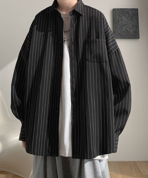 シャツ ストライプ ロングシャツ メンズ : ZOZOTOWN Yahoo!店 - 通販 