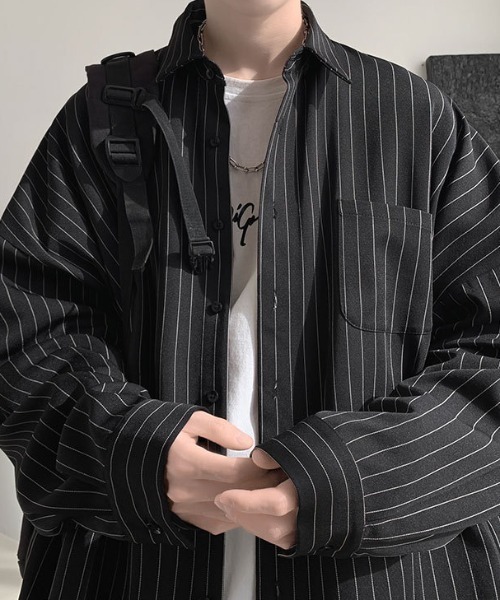 シャツ ストライプ ロングシャツ メンズ : ZOZOTOWN Yahoo!店 - 通販
