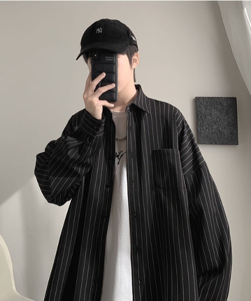 シャツ ストライプ ロングシャツ メンズ : ZOZOTOWN Yahoo!店 - 通販