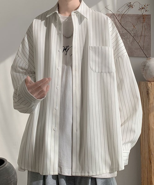 シャツ ストライプ ロングシャツ メンズ : ZOZOTOWN Yahoo!店 - 通販