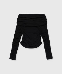 JOSE MOON（ジョゼムーン） tシャツ GATHER OFFSHOULDER LONG TOPS