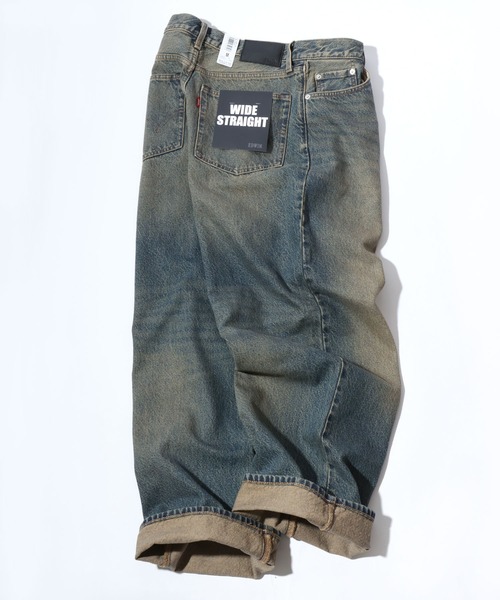 パンツ EDWIN baggy corduroy pants beige wide EDWIN（エドウィン） ジーンズ ワイドテーパード バギージーンズ