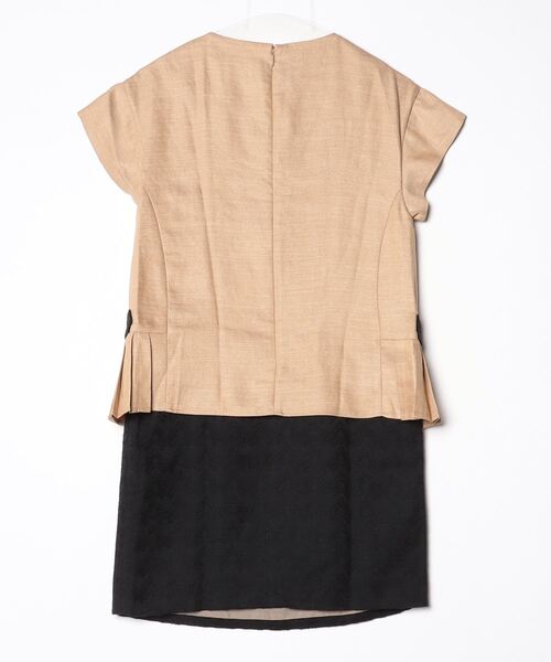 「STELLA CIFFON」 半袖ワンピース 36 ベージュ レディース_画像2