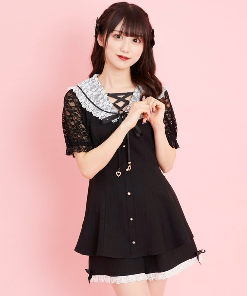 「Secret Honey」 セットアップ MEDIUM ブラック レディース_画像9