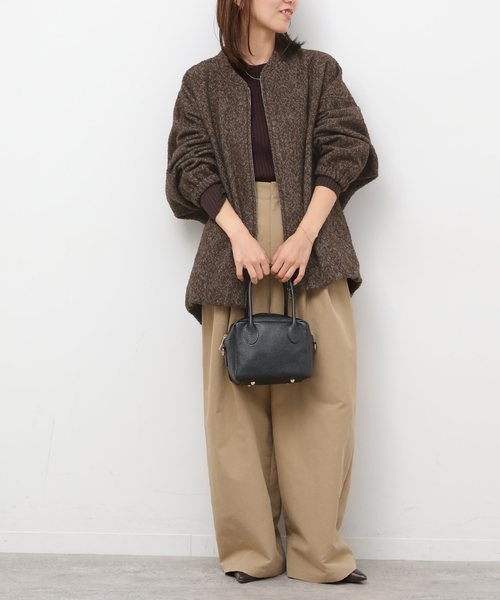 新品未使用尾州ウールヘリンボンジップブルゾン 尾州ウールヘリンボンジップブルゾン（その他ブルゾン／アウター