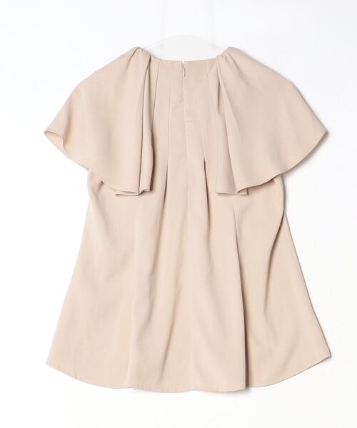 「RUIRUE BOUTIQUE」 フリルノースリーブチュニック S ベージュ レディース_画像2