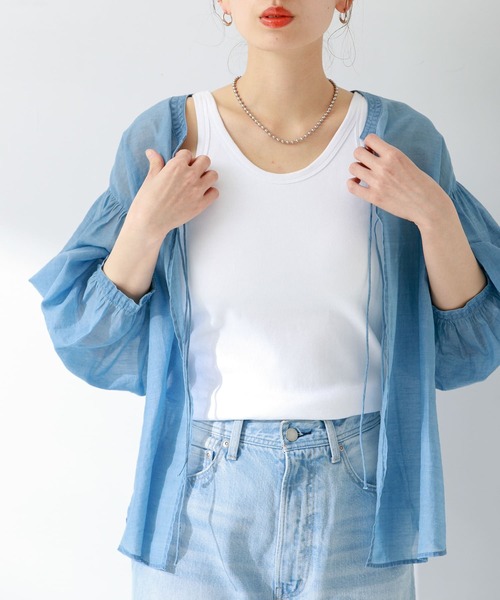 「URBAN RESEARCH Sonny Label」 半袖ブラウス FREE ライトブルー レディース_画像2