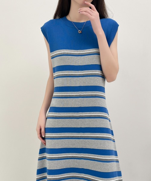 「ECLIN」 ノースリーブワンピース FREE ベージュ レディース_画像2