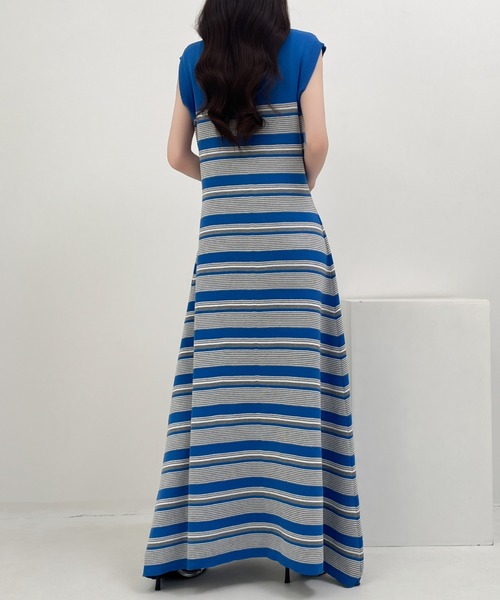 「ECLIN」 ノースリーブワンピース FREE ベージュ レディース_画像6