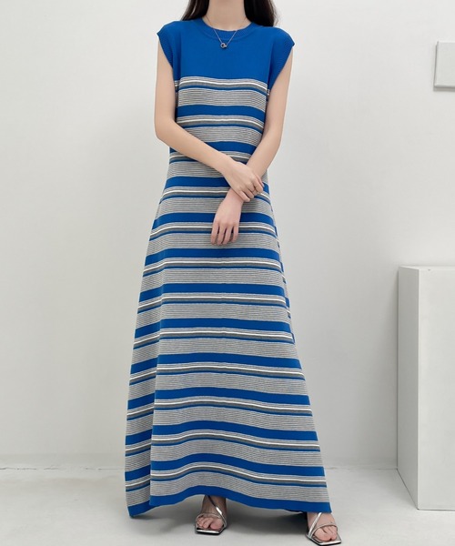 「ECLIN」 ノースリーブワンピース FREE ベージュ レディース_画像7