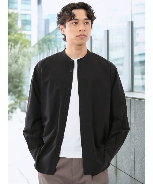 TAKA-Q（タカキュー） シャツ 「綿100% ゆったり」タイプライター
