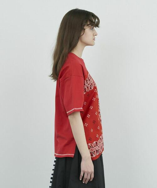 「FRAPBOIS」 半袖Tシャツ 1 レッド レディース_画像3