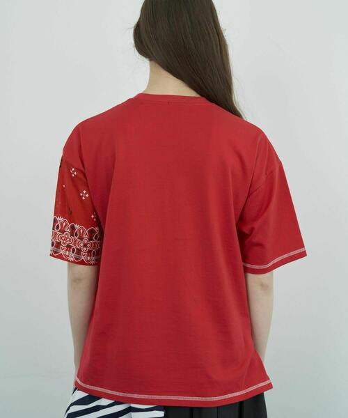 「FRAPBOIS」 半袖Tシャツ 1 レッド レディース_画像4