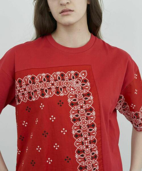 「FRAPBOIS」 半袖Tシャツ 1 レッド レディース_画像5