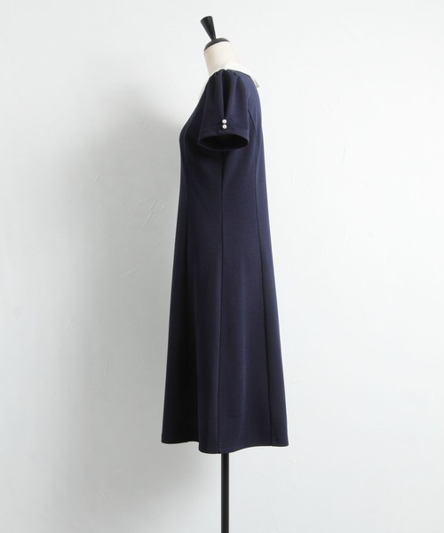 「tocco closet」 半袖ワンピース M ブラック レディース_画像3