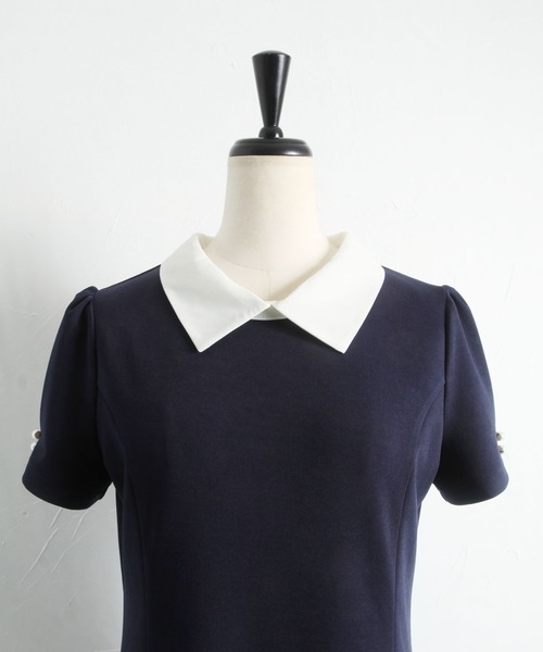 「tocco closet」 半袖ワンピース M ブラック レディース_画像6