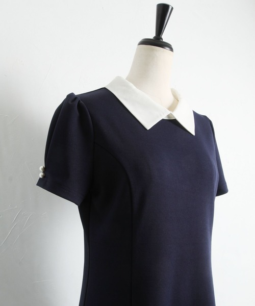 「tocco closet」 半袖ワンピース M ブラック レディース_画像7