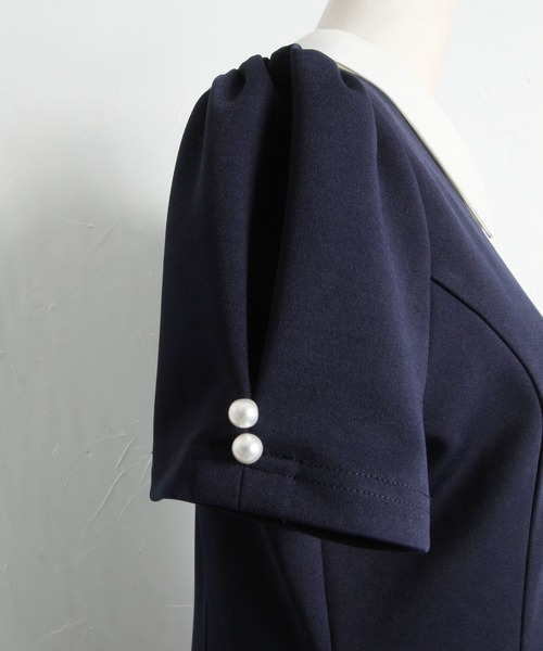 「tocco closet」 半袖ワンピース M ブラック レディース_画像9