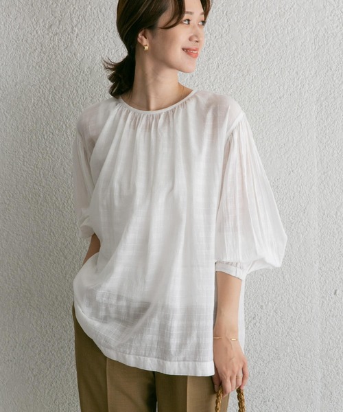 「URBAN RESEARCH DOORS」 長袖ブラウス MEDIUM ホワイト レディース_画像5