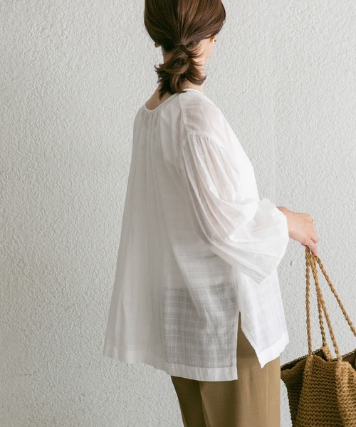 「URBAN RESEARCH DOORS」 長袖ブラウス MEDIUM ホワイト レディース_画像8