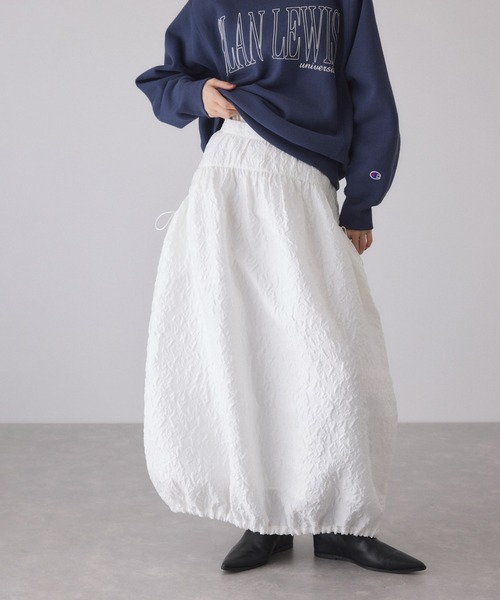 ADAM ET ROPE'（アダムエロペ） スカート ジャガードギャザースカート