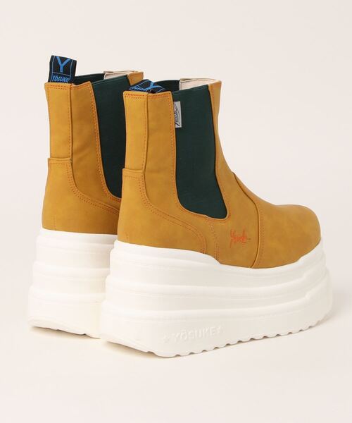 「YOSUKE」 ショートブーツ 23 グレー レディース_画像2