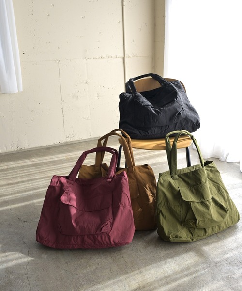 enlit トートバッグ 大きめ 「 」 ラージ ナイロン トートバッグ