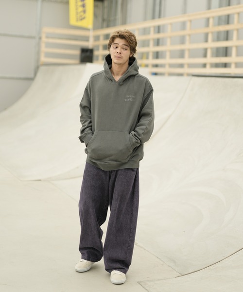 「THRASHER」 プルオーバーパーカー M ブラック×レッド メンズ_画像8