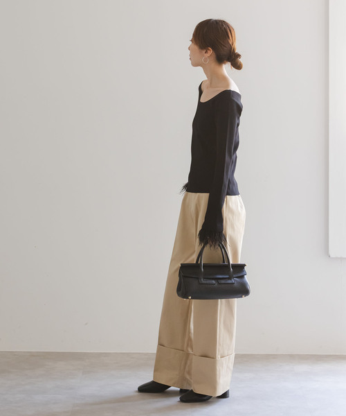 NOBLE（ノーブル） ニット セーター オーストリッチカフスタイトニット