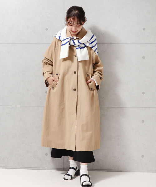 美品 ブルーレーベル トレンチコート 38 M ネイビー ブルーレーベルクレストブリッジ⭐︎トレンチコートライナー付き紺色