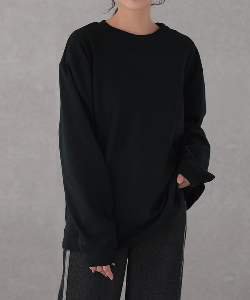 DAYRA tシャツ クルーネック ベーシック ドロップショルダー 長袖 プル