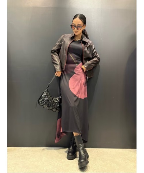 パーティードレス ワンピース 卒園式 卒業式 フローラル アシンメトリー ドレス　結婚式 二次会 フォーマルの画像