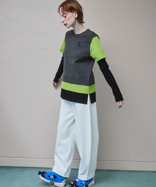 パンツ FLASK PATTERN KNIT PT レディースの画像