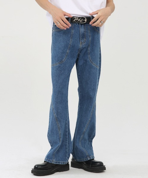 「Ressaca」 ブーツカットデニムパンツ S ブラック メンズ_画像8