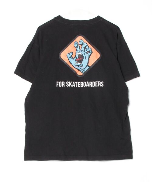 「SANTA CRUZ」 ワンポイント半袖Tシャツ X-LARGE ブラック メンズ_画像2