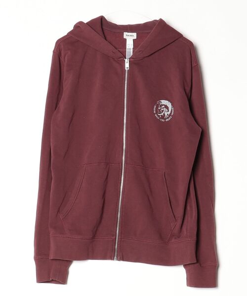 DIESEL（ディーゼル） ジップアップパーカー L レッド メンズ