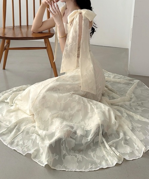 「Meiru」 キャミソールワンピース X-LARGE ネイビー レディース_画像5