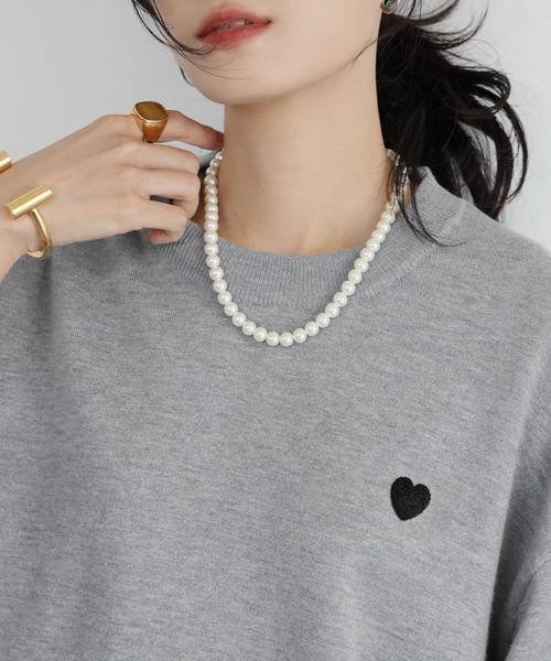 「ELFRANK」 長袖ニット FREE レッド レディース_画像5